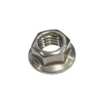 Piuliță hexagonală cu flanșă zimțată, inox